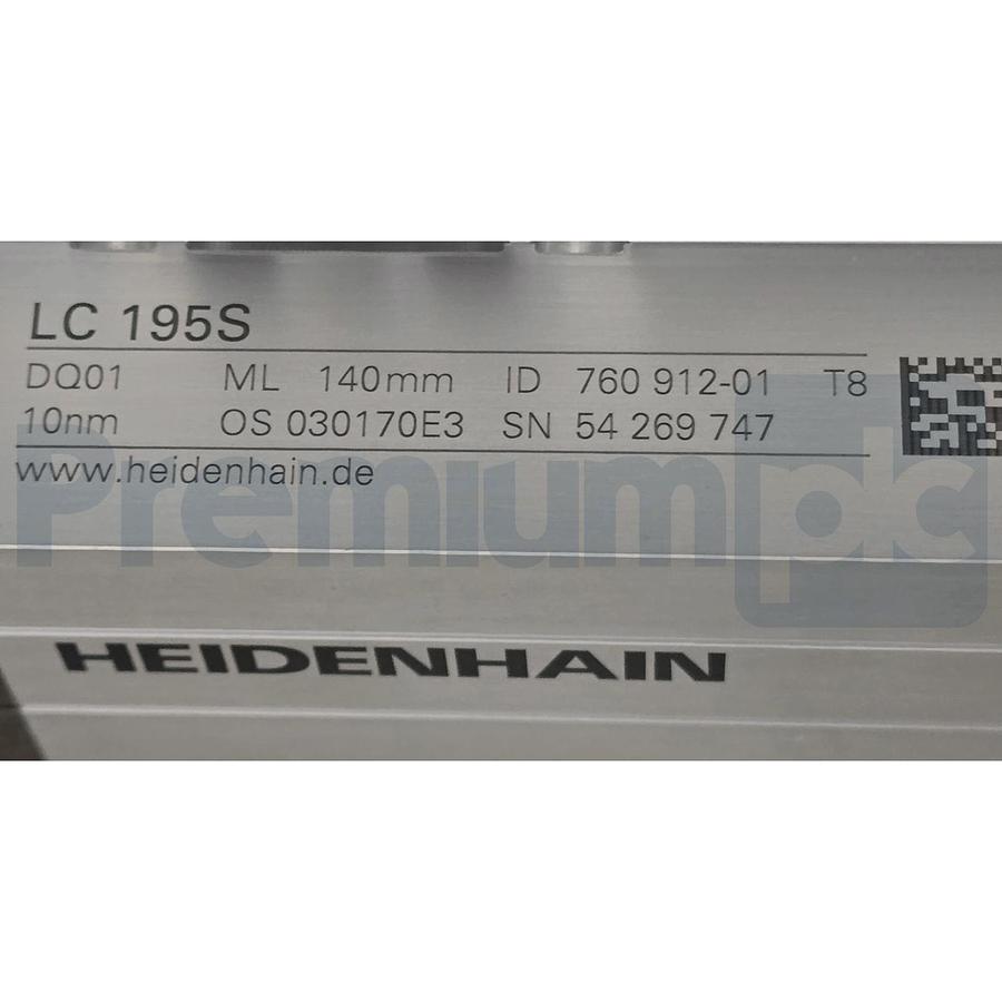 Used HEIDENHAIN LC 195S 140 5.0 DQ01 Linear Encoder Scale DRIVE-CLiQ 760912-01 NUPI