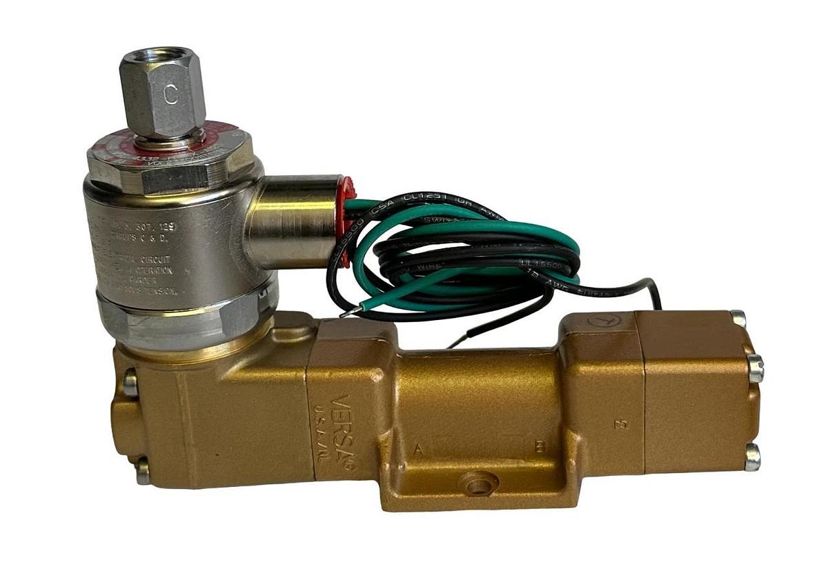 NEW VERSA VALVE VSG-4332-H-XX-A120 / VSG4332HXXA120 4-WAY VALVE 2-POSITION 120V