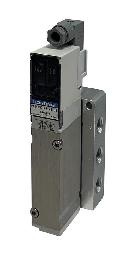 Used KOGANEI PA24A5G-02-25-39 / PA24A5G022539 SOLENOID VALVE PA SERIES 24VDC NSNP
