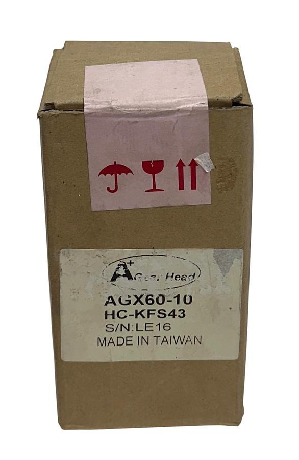 Used A+ GEAR HEAD AGX60-10 / AGX6010 GEAR REDUCER 10:1 RATIO FOR HC-KFS43 NSMP