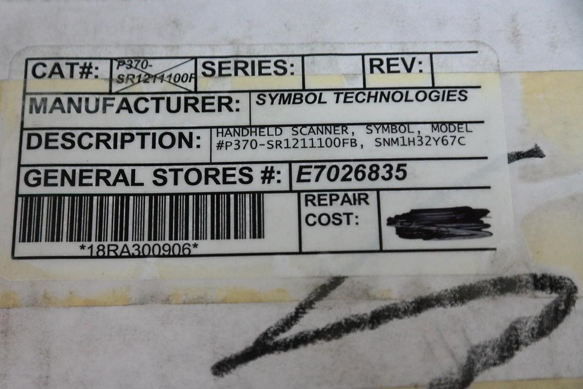 Used REPAIRED SYMBOL P370/P470 PHASER WIRELESS BARCODE SCANNER P370-SR1211100FB