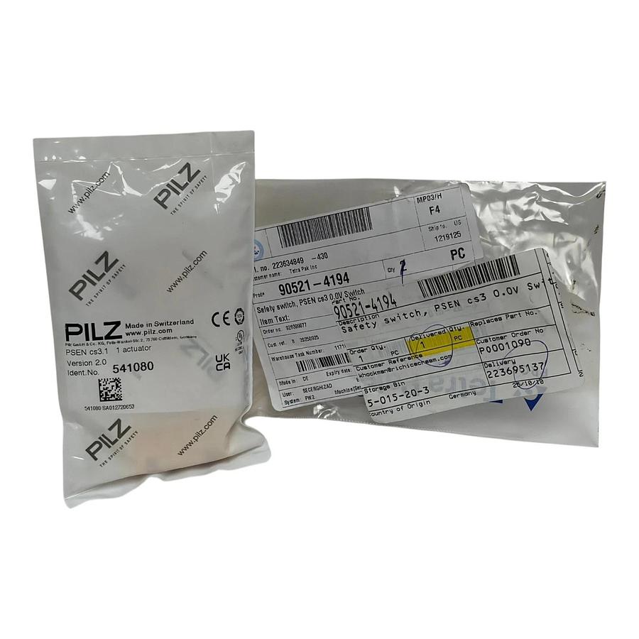 Used Genuine Tetra Pak 90521-4194 Pilz PSEN cs3.1 Safety Switch Actuator 541080 Kit