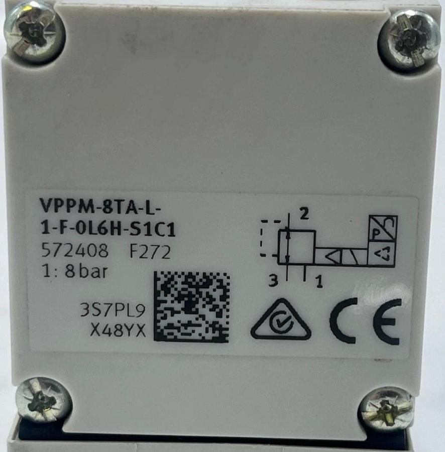 Used Festo VPPM-8TA-L-1-F-0L6H-S1C1 Proportional Pressure Regulator 572408 0-8 Bar