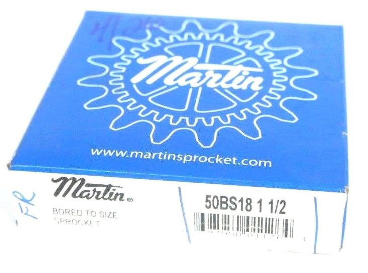 Used FACTOR SEALED MARTIN 50BS18-1-1/2 SPROCKET 1 1/2" BORE 18 TEETH 50BS18112