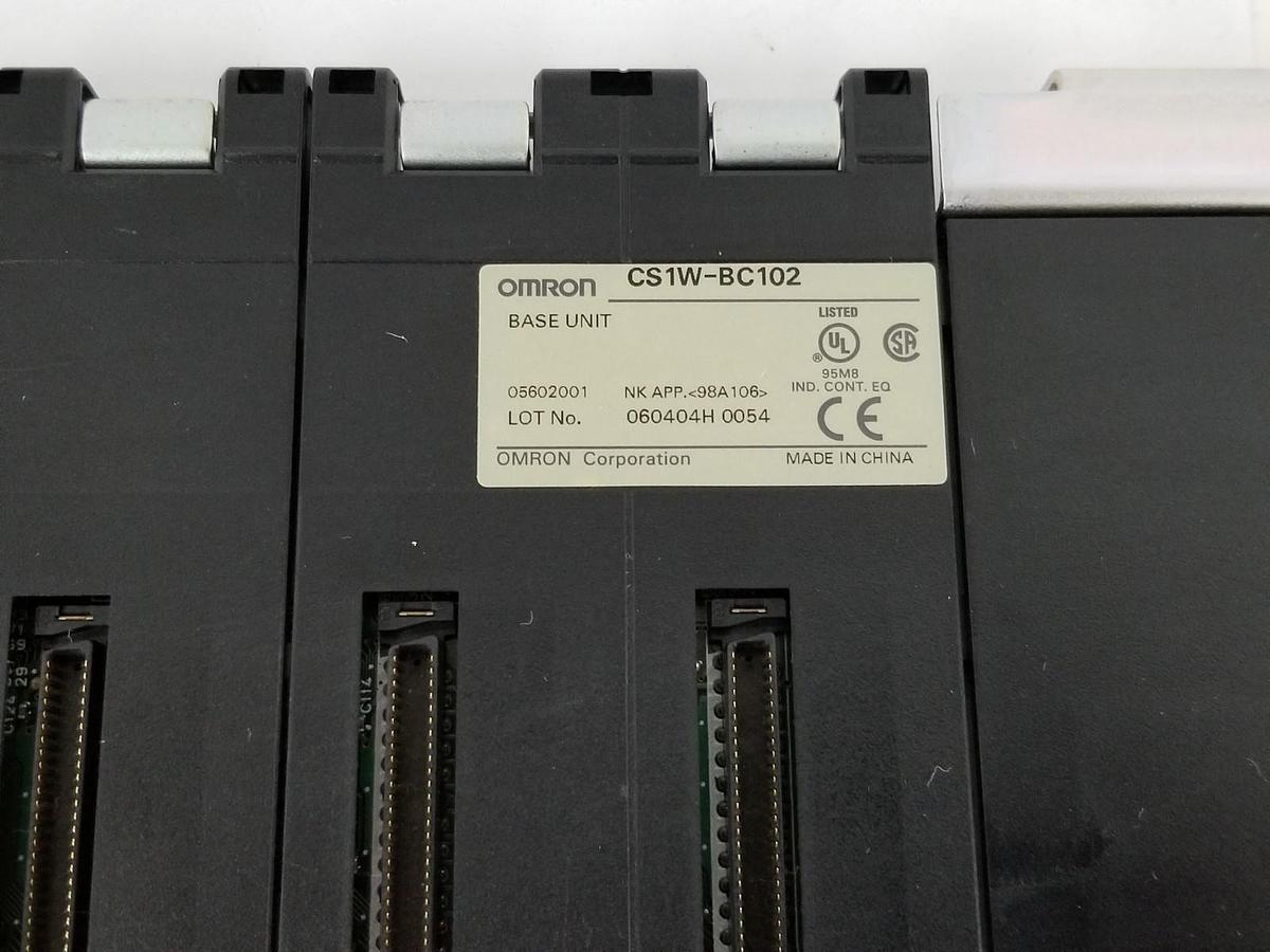 Used OMRON CS1W-BC102 BACKPLANE BASE UNIT 05602001 NK APP. 98A106 CS1WBC102