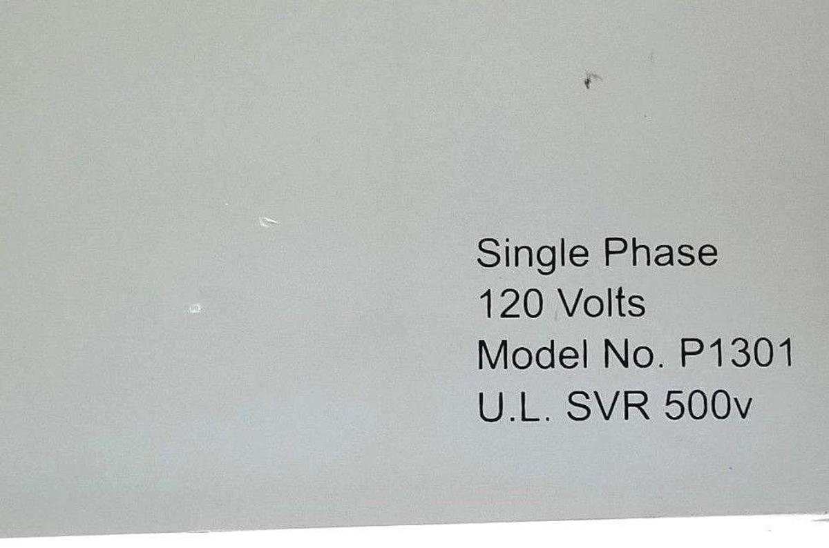 Used PSYTRONICS P1301 SINGLE PHASE SURGE SUPPRESSOR 120 VOLTS, U.L. SVR 500V