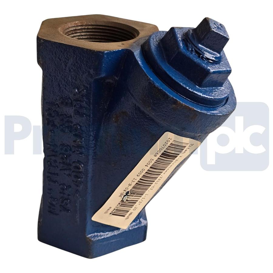 Titan Flow Control YS12-CI Y-Strainer 1-1/2" Threaded 20 Mesh 400 PSI YS12I0150