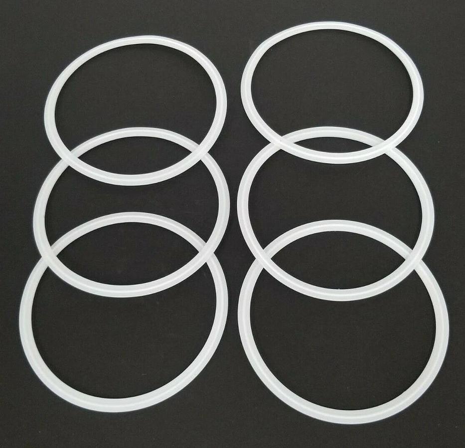 LOT OF 6 NEW PURESERVE SYSTEMS 0-40M0-G STANDARD CLAMP TEFLON 6'' GASKETS