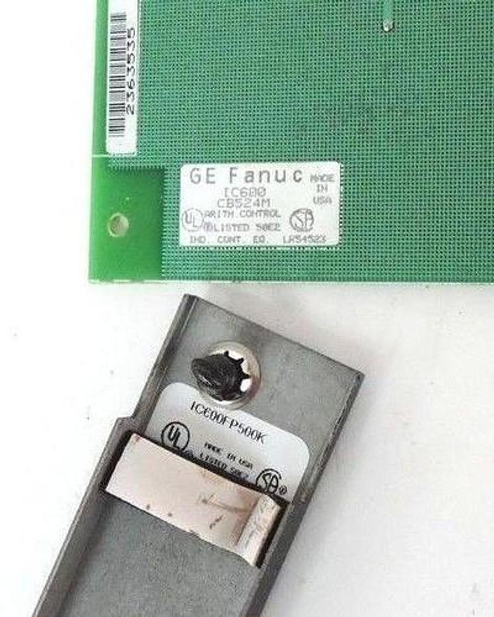 Used GE FANUC IC600CB524M ARITHMETIC CONTROL MODULE SERIES SIX W/ IC600FP500K
