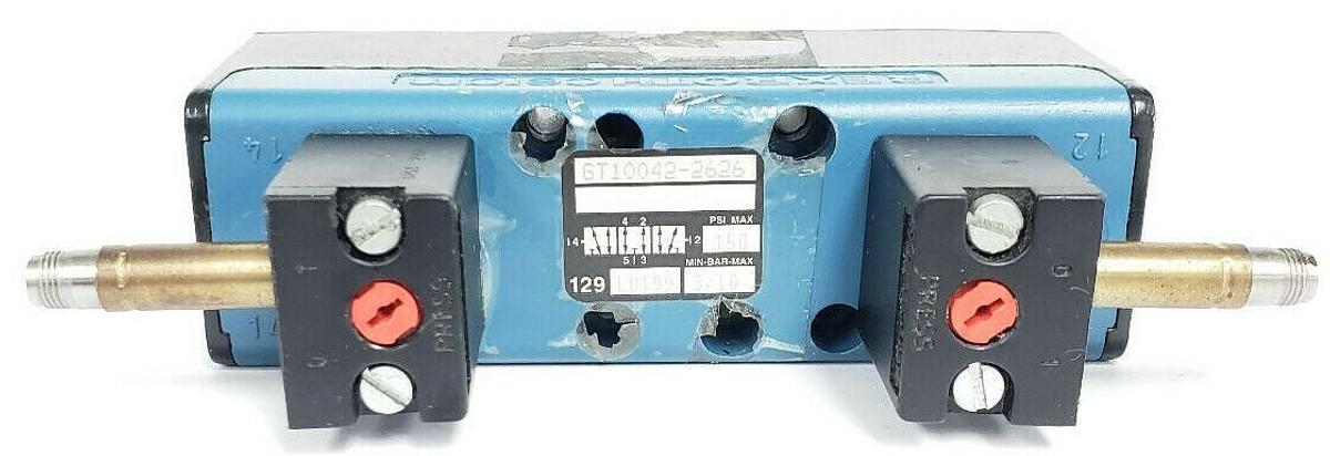 Used REXROTH GT10042-2626 DOUBLE SOLENOID VALVE GT100422626, PSI MAX. 150