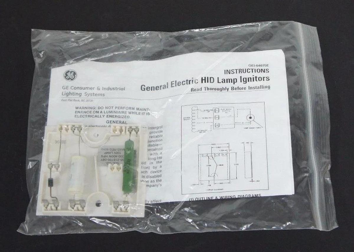 Used NEW GE 35-216700-06Y LAMP IGNITOR 200-400W HPS, 100V LAMP, MAG-REG 60HZ