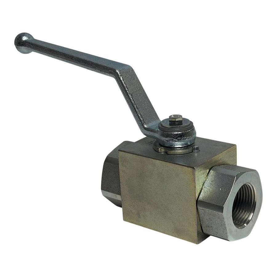 Used Parker KH1CFX 2-Way Hydraulic Ball Valve G 1" Female BSPP PN420 New Surplus