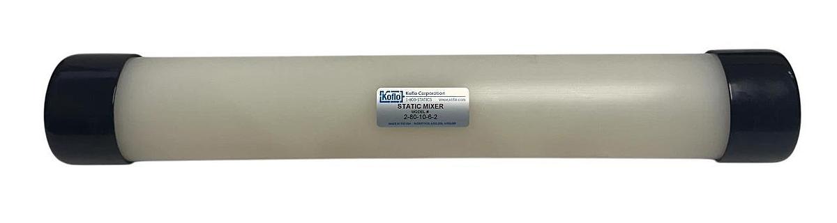 KOFLO CORPORATION 2-80-10-6-2 / 2801062 PIPE STATIC MIXER 16'' LENGTH KYNAR NSNP