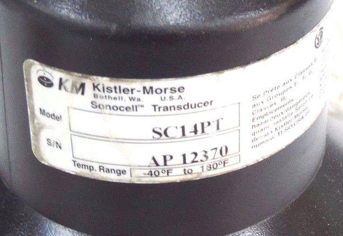 Used KISTLER MORSE SC14PT SONOCELL TRANSDUCER -40 TO 180DEG F, 14KHZ