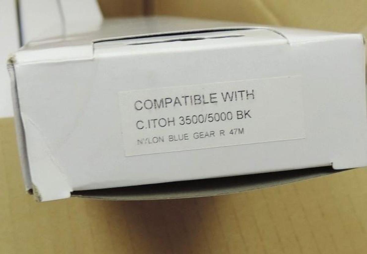 19 C.ITOH 3500/5000 BK NYLON BLUE GEAR R 47M RIBBON CARTRIDGE CT3500B RFC332BWHJ