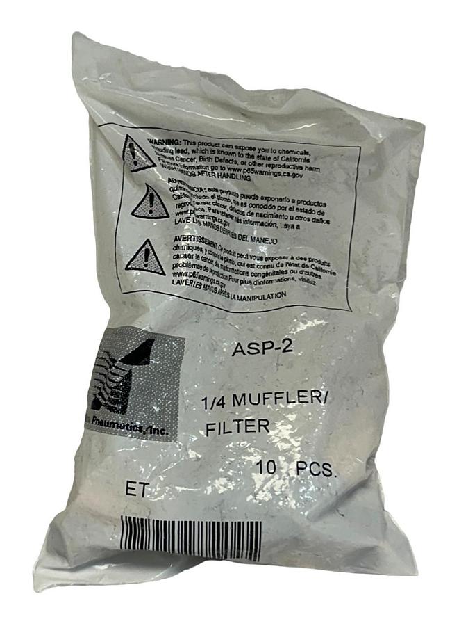 Used 10 ARROW PNEUMATICS ASP-2 / ASP2 EXHAUST MUFFLERS / FILTERS 1/4'' NSFS