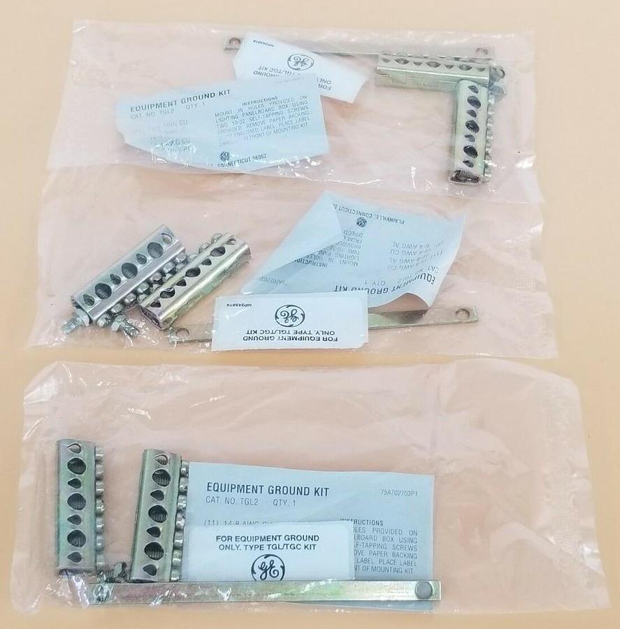 Used LOT OF 3 NEW GENERAL ELECTRIC TGL2 EQUIPMENT GROUND KIT 75A702703P1 NP245819