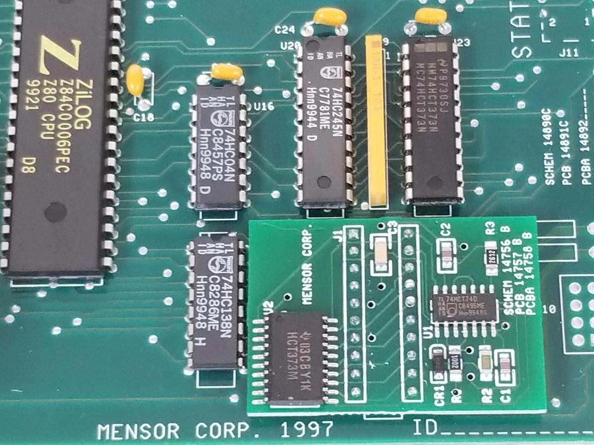 Used MENSOR CORP. 14890C MAIN CONTROL BOARD 14891C , 14757 , 14758