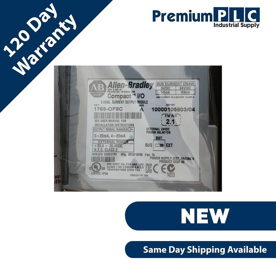 ALLEN BRADLEY 1769-OF8C /A CompactLogix I/O 8CH ANALOG OUTPUT MODULE NSMP