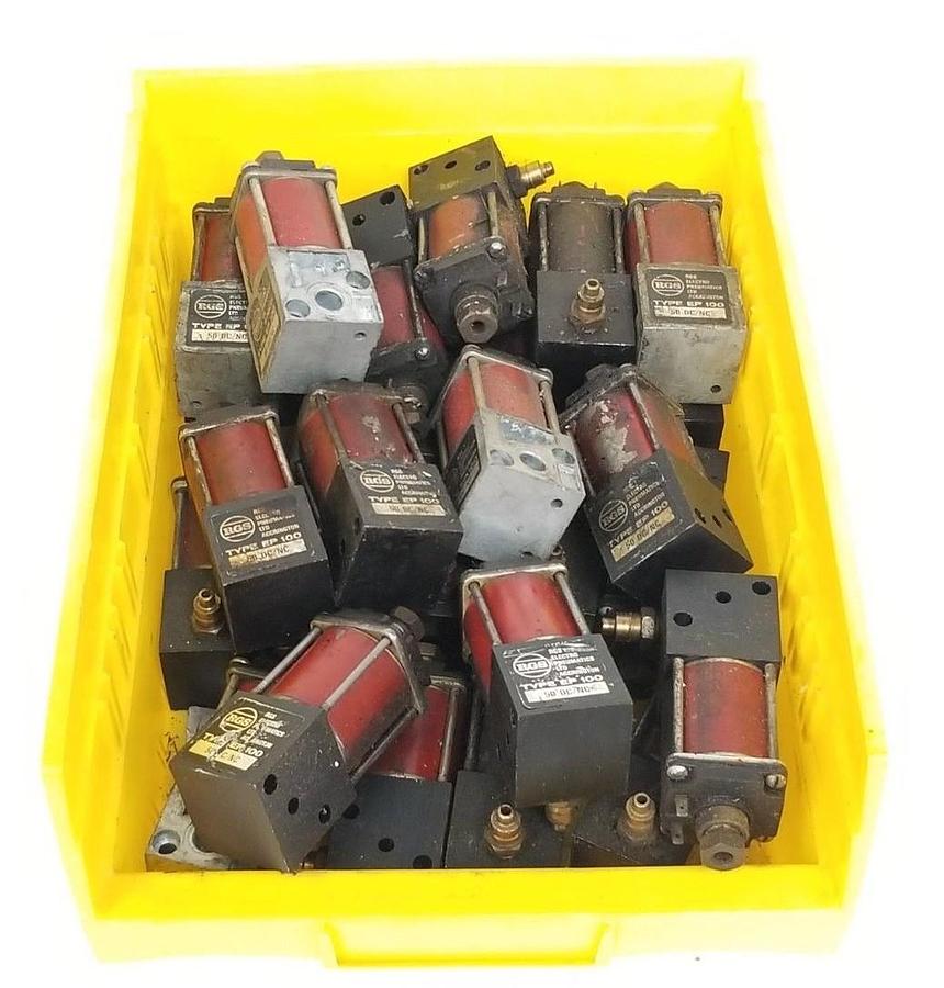 Used LOT OF 27 RGS TYPE EP 100 VALVES 50 DC/NC