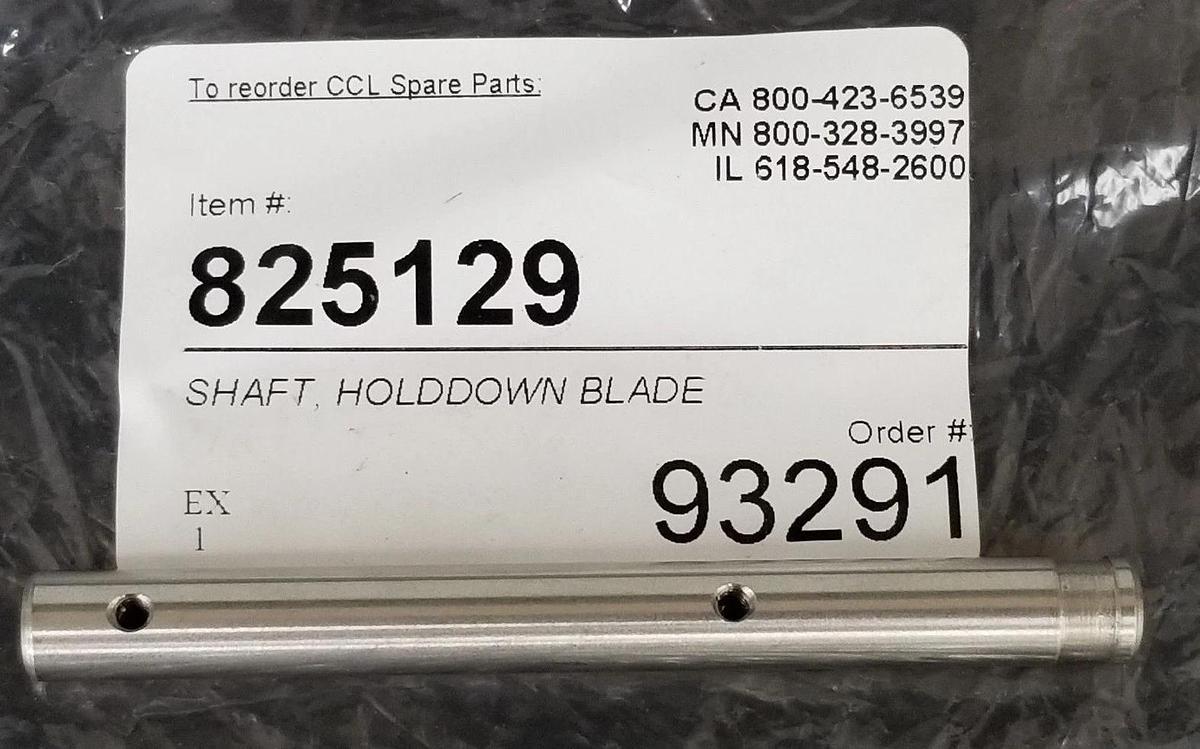 Used NEW CCL / GENERIC 825129 SHAFT HOLDDOWN BLADE