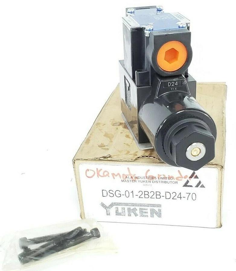 NIB YUKEN DSG-01-2B3B-D24-70 DIRECTIONAL VALVE ELECTRICAL RELAY TYPE 5075PSI MAX