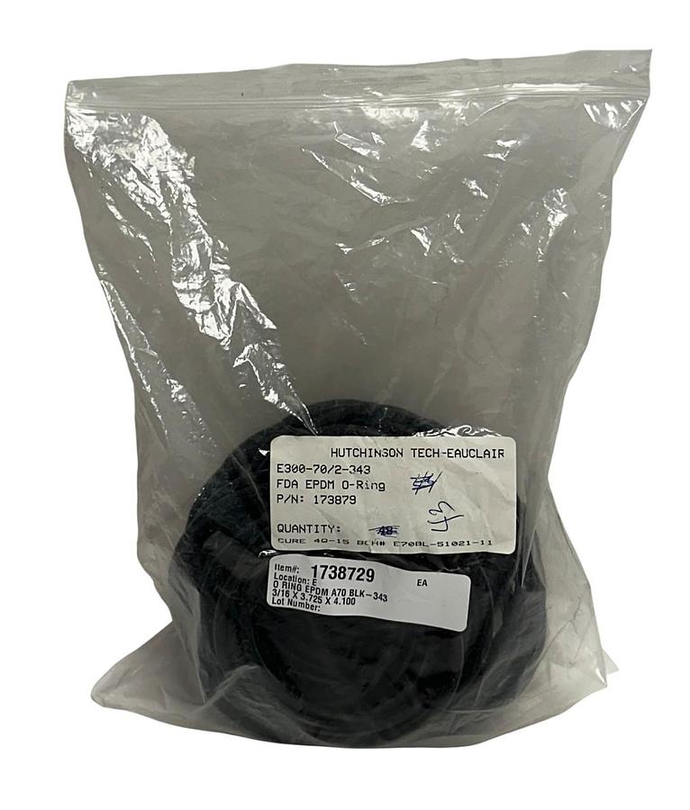 43 AAVID E300-70/2-343 / 173879 O-RINGS FDA EPDM OEM BLACK DUROMETER 70 NSMP