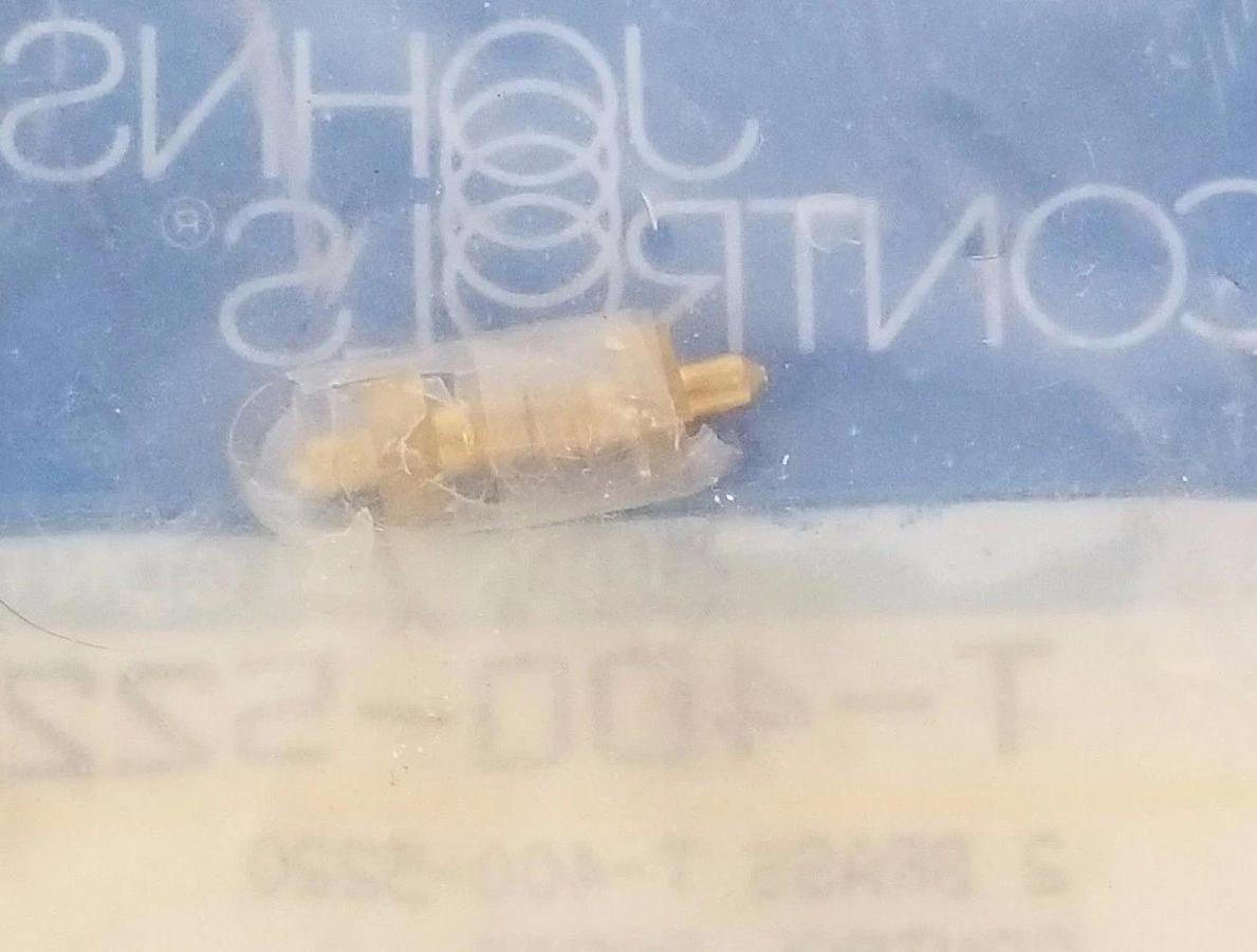 Used BAG OF 2 NEW JOHNSON CONTROLS T-400-5220 BRASS CONTROL PORTS .020'' DIA.