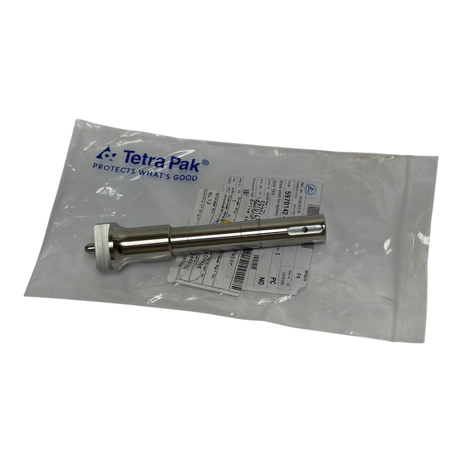 Used Tetra Pak ID2000 Drive Shaft for Agitator 5970142-0138 Stainless Steel New