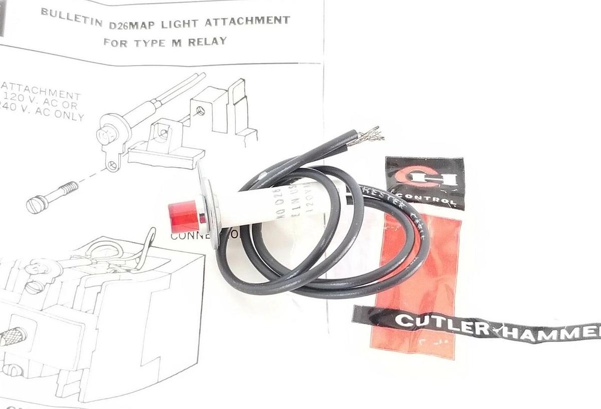Used LOT OF 10 NIB CUTLER-HAMMER D26MAP-120 RELAY INDICATING LAMPS, 120VAC, D26MAP120