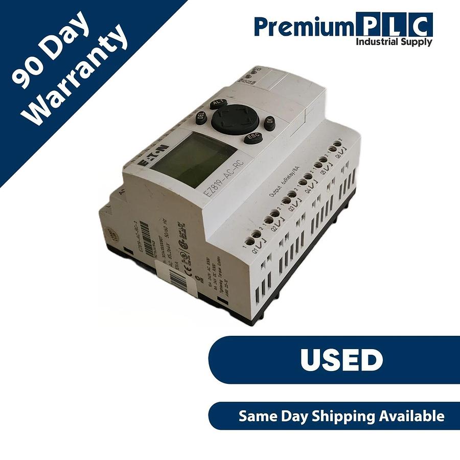 Used USED EATON EASY819-AC-RC / EZ819-AC-RC-2 LEGACY EASY PROGRAMMABLE RELAY
