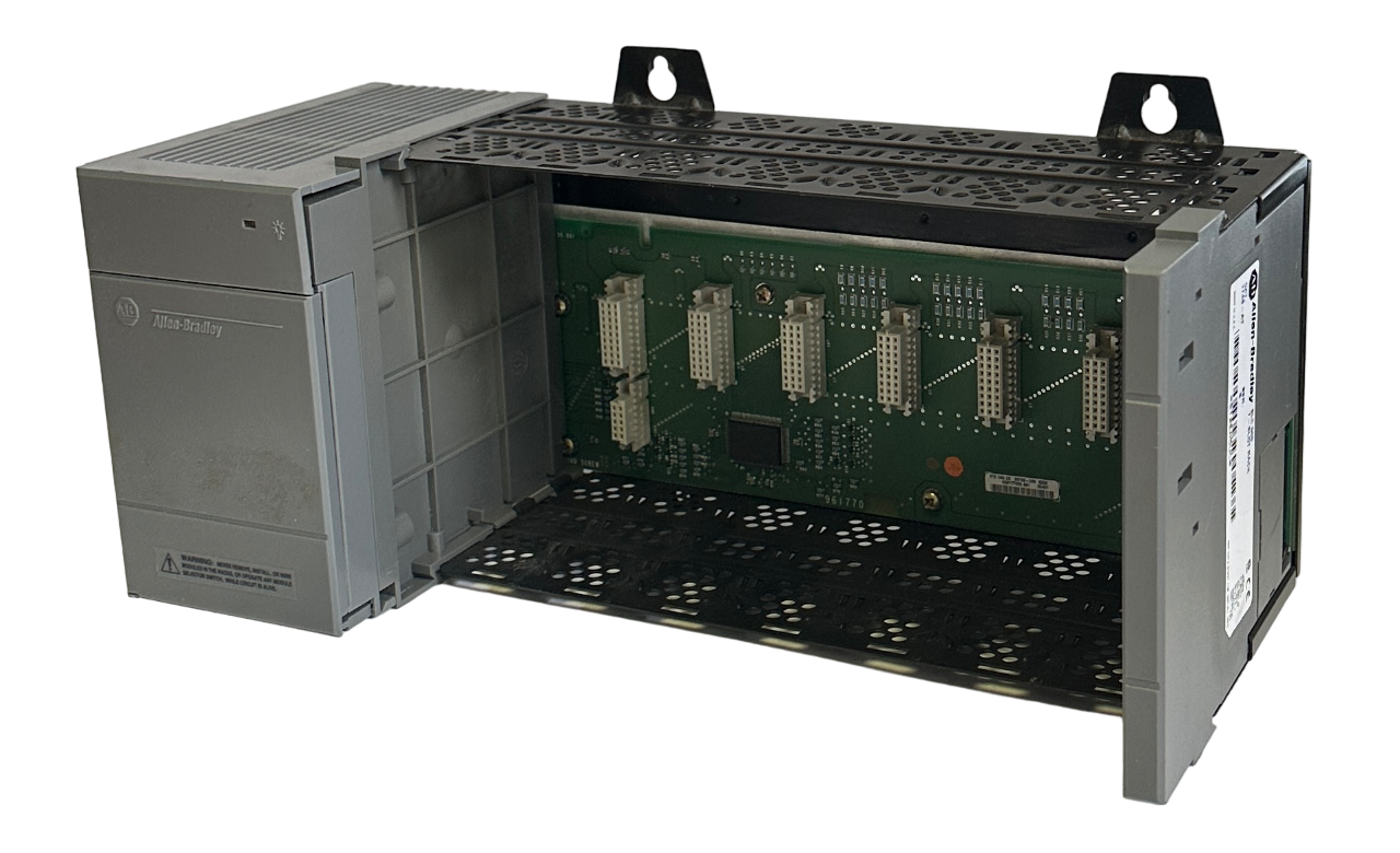 Used ALLEN BRADLEY 1746-P2 /C SLC 500 POWER SUPPLY W/ 1746-A7 /B 7-SLOT PLC CHASSIS