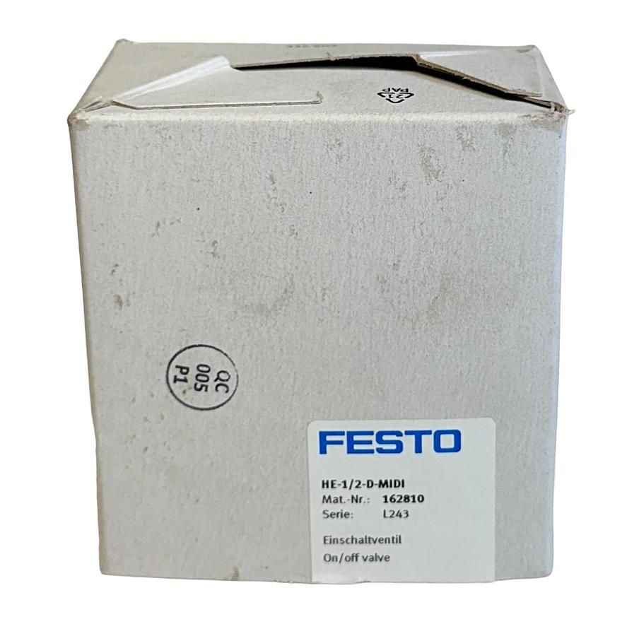 Used NEW FESTO HE-1/2-D-MIDI / 162810 ON-OFF VALVE G1/2 0-16BAR 1.6MPa NSMP