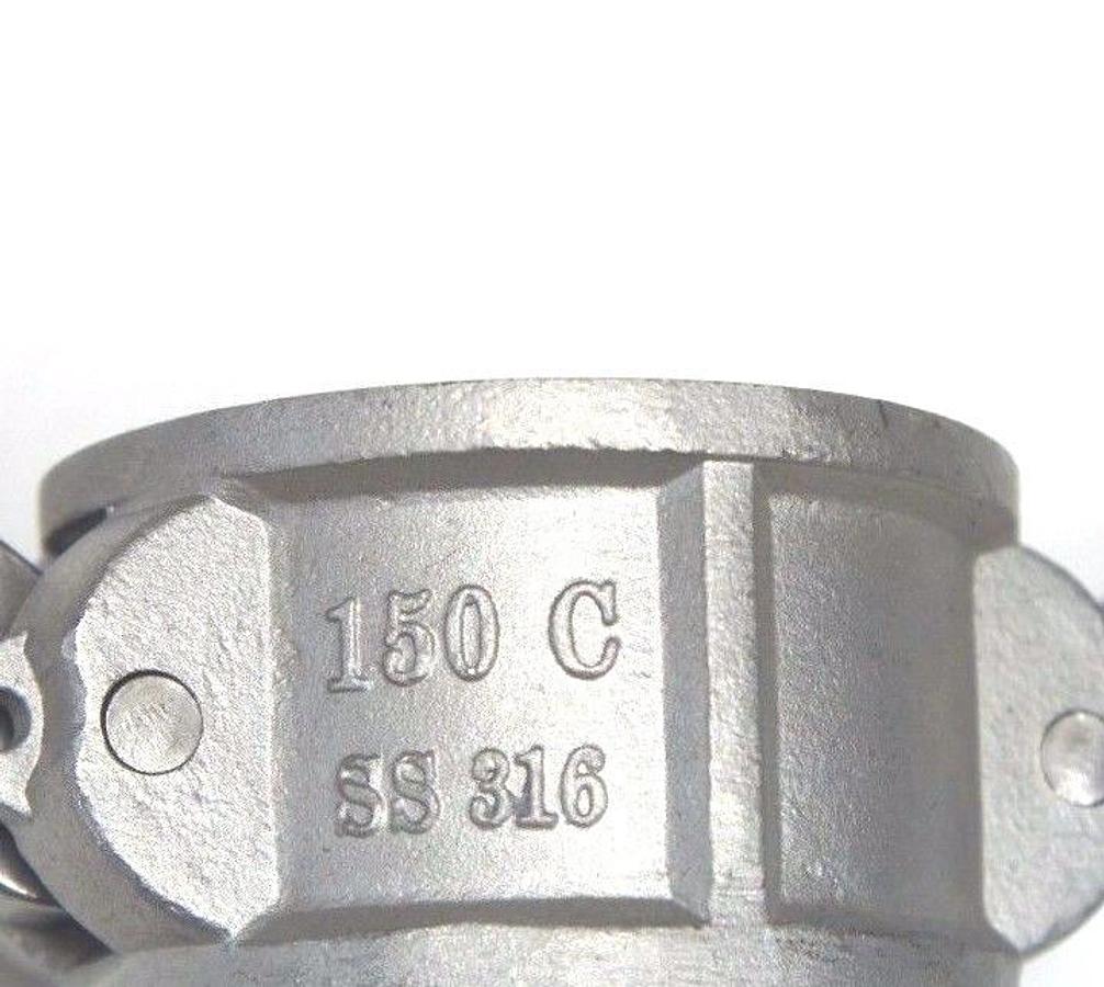 Used LOT OF 2 NEW GOODYEAR 150C-SS-316 COUPLERS 1-1/2" CONNECTION, 2-1/2" BARB END