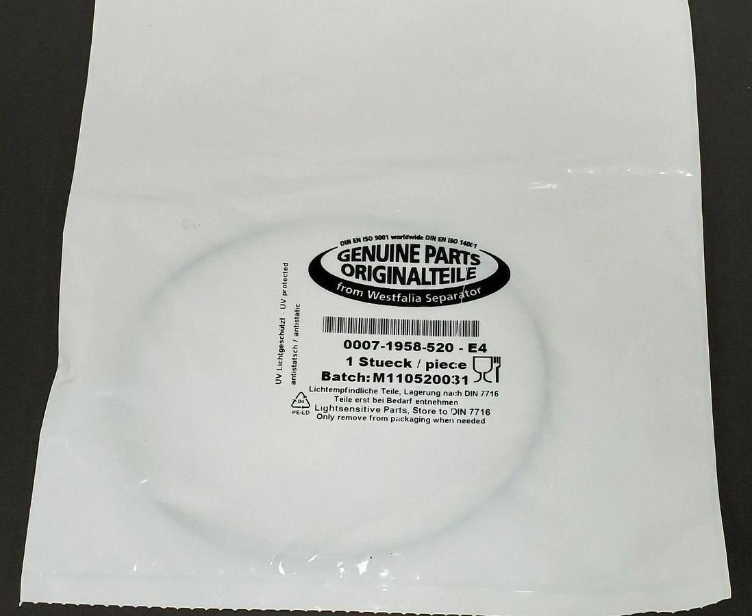 Used NEW WESTFALIA SEPARATOR 0007-1958-520-E4 O-RING