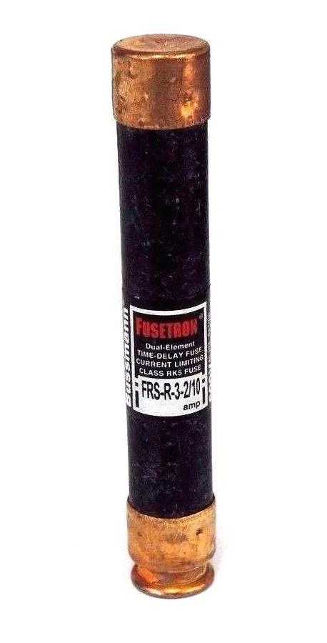 Used LOT OF 6 BUSSMANN FUSETRON FRS-R-3-2/10 DUAL ELEMENT TIME DELAY FUSES FRSR3210