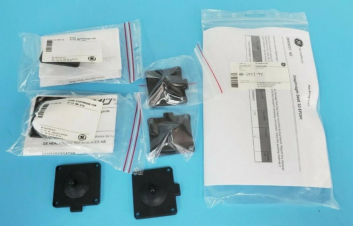 Used LOT OF 6 NEW GE HEALTHCARE 44-5493-94 EPDM DN10 DIAPHRAGMS FOR 6-10MM DIA.