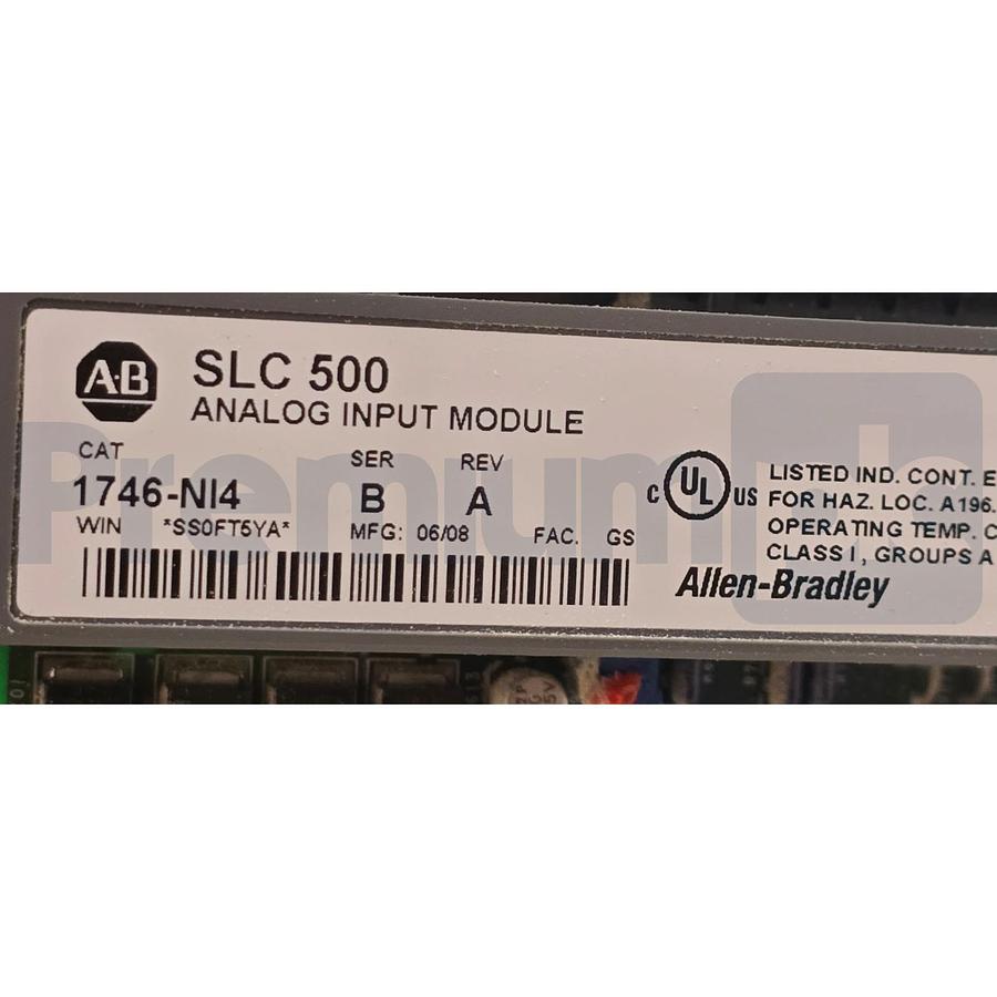 Used Allen-Bradley 1746-NI4 /B SLC 500 4-Ch Analog Input Module Rev. A 1746NI4 USPI