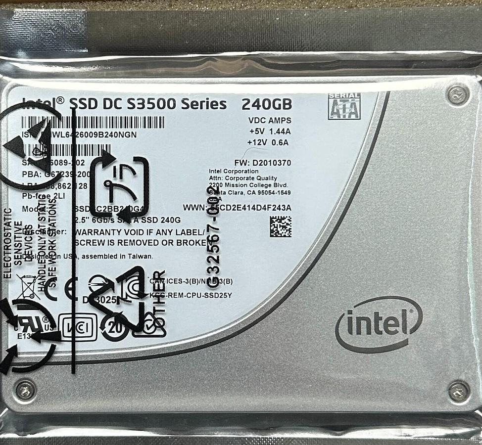 Used INTEL SSD DC S3500 SERIES 240GB INTERNAL SSDSC2BB240G401 / SSDSC2BB240G4 NSMP