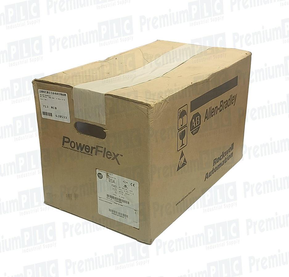 Used NEW ALLEN BRADLEY 20AC011A4AYNANNN /A POWERFLEX 70 AC DRIVE 7.5 HP FRN. 2.002