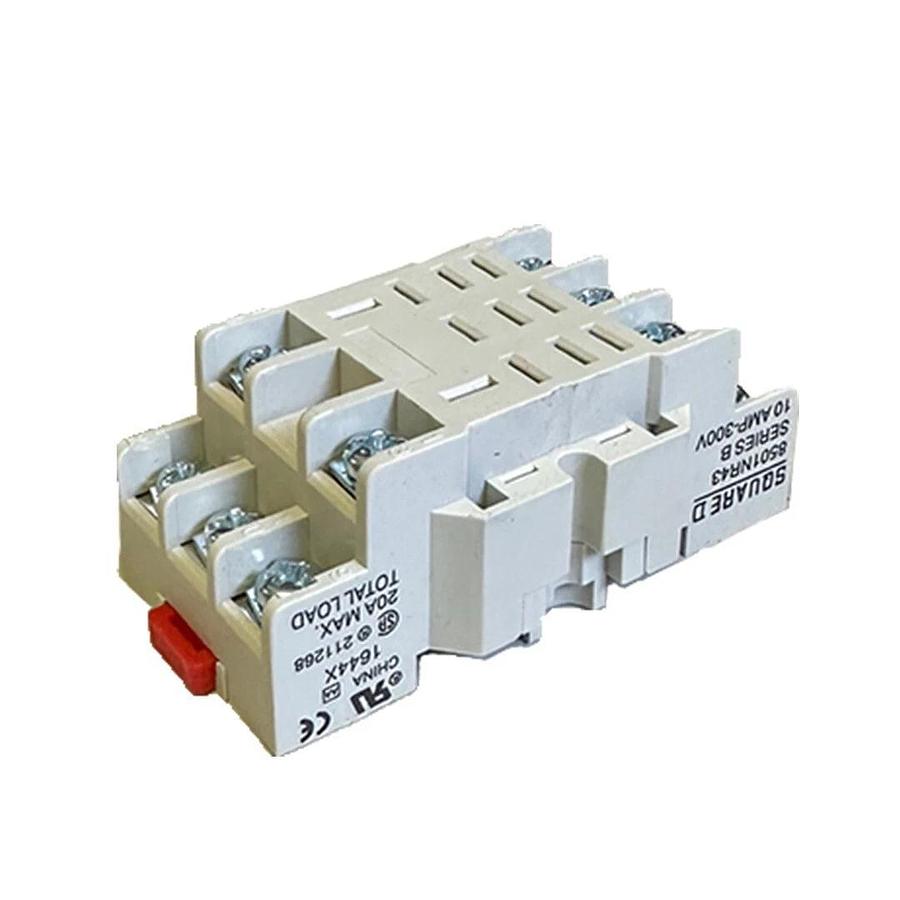NEW SQUARE-D 8501NR43 SER. B RELAY SOCKET 11-PINS 300VAC 10A