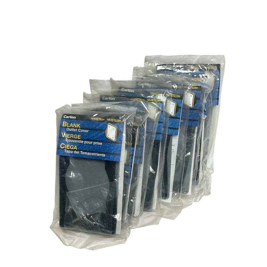 (LOT OF 8) Carlon E9802CN-CAR 2-Gang Weatherproof Blank Cover Non-Metallic NSMP