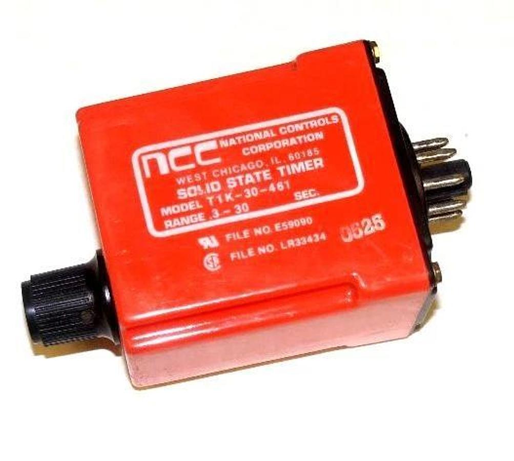 Used NCC T1K-30-461 SOLID STATE TIMER, RANGE: .3-30 SEC, T1K30461