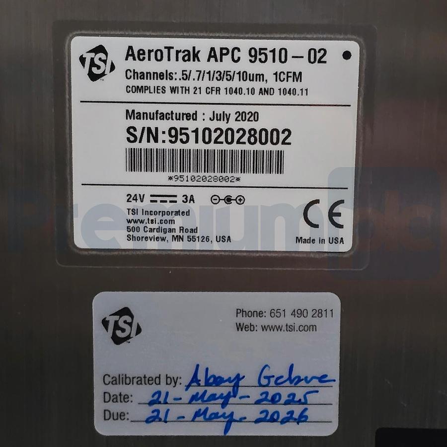 Used TSI AeroTrak APC 9510-02 | 9510 Portable Particle Counter 0.5-25µm 1.0 CFM USPI