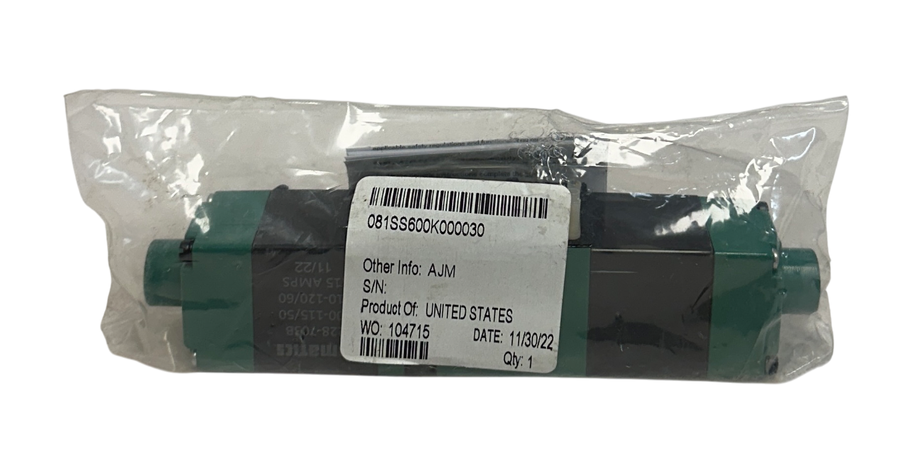 ASCO NUMATICS 081SS600K000030 MARK 8 SERIES SOLENOID VALVE DOUBLE-DIRECTED NSFS