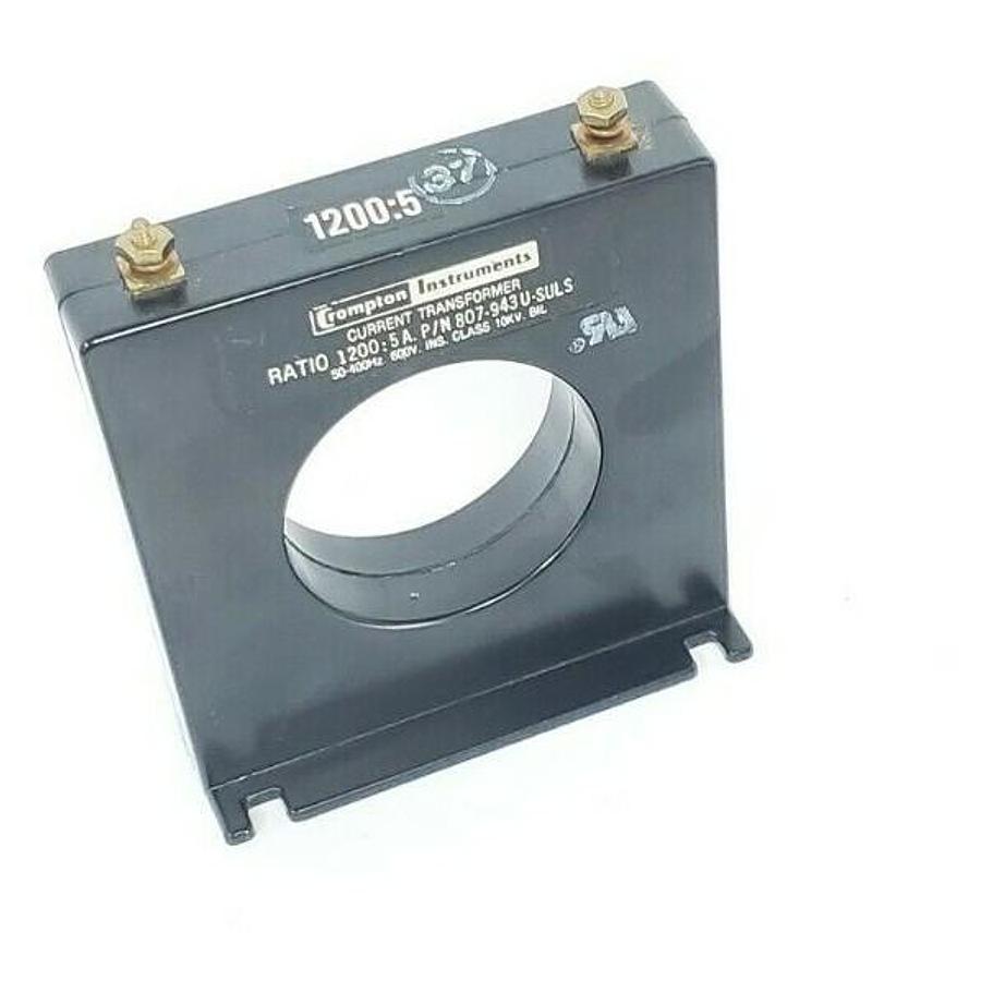 Used CROMPTON INSTRUMENTS 807-943U-SULS CURRENT TRANSFORMER RATION: 1200:5A