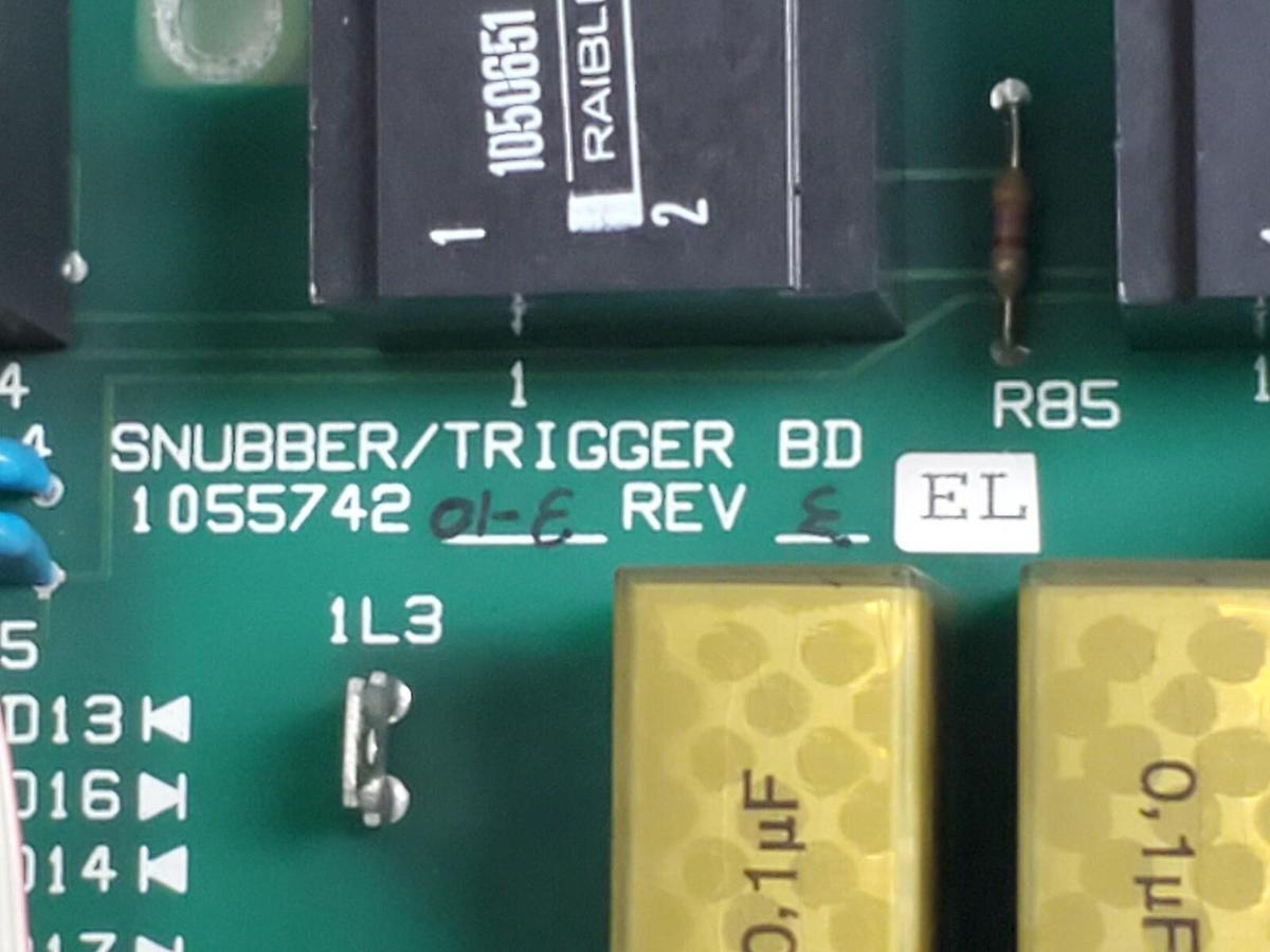 Used BOSTON / FINCOR 105574201-E SNUBBER / TRIGGER BOARD REV: E EL 105574201, 1055743