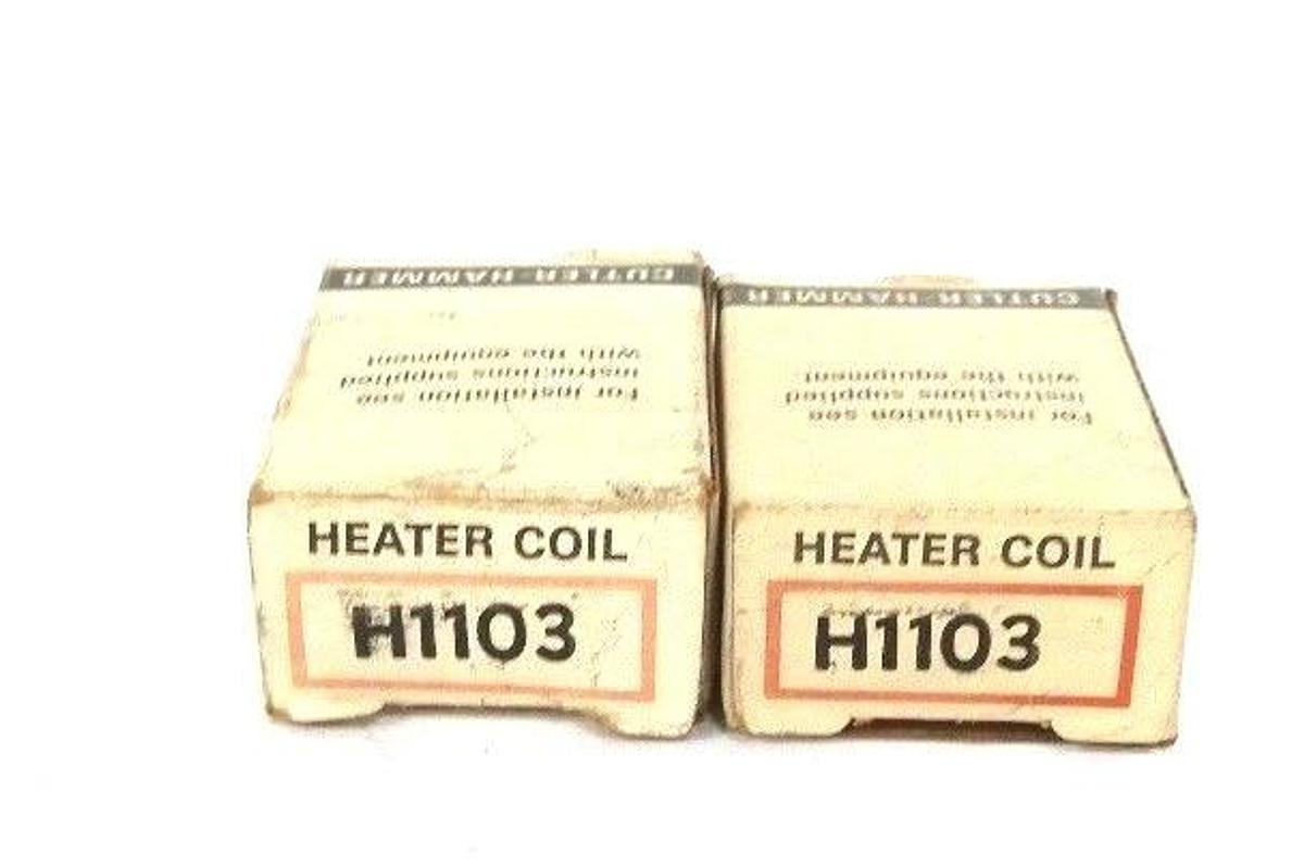 LOT OF 2 NIB CUTLER HAMMER H1103 HEATER COIL H-1103