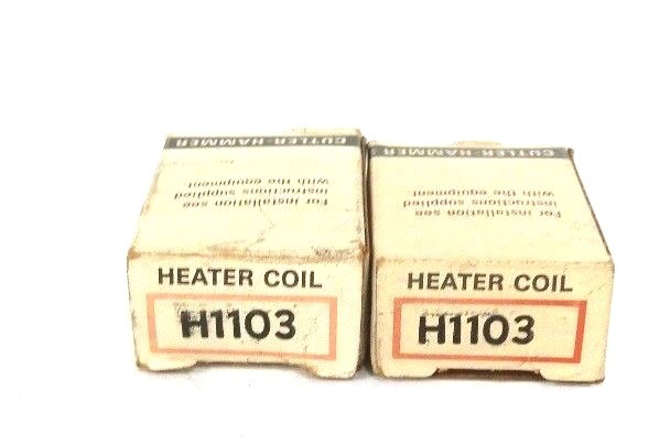 LOT OF 2 NIB CUTLER HAMMER H1103 HEATER COIL H-1103