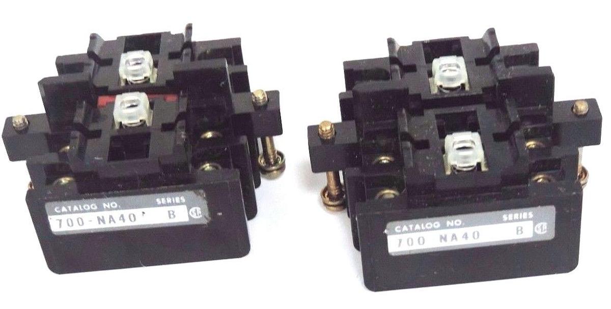 Used LOT OF 2 NEW ALLEN BRADLEY 700-NA40 SER. B CONTACT CARTRIDGES 700NA40